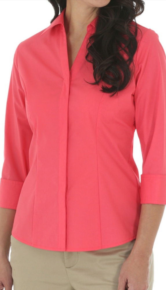 Riders Women Blouse Button-down Wrinkle-resistant